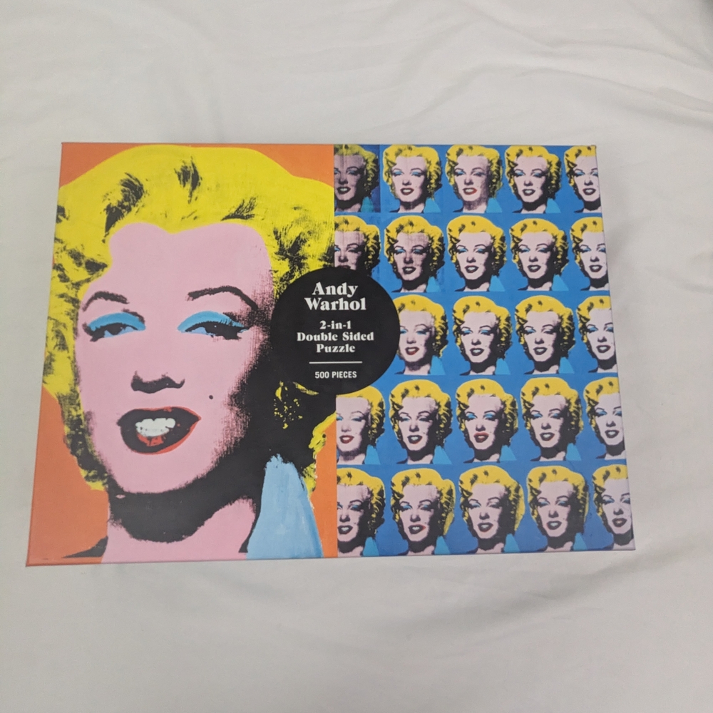 Andy Warhol Marilyn Monroe New Double Sided Jigsaw Puzzle.
